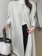 Loose Cape Style Long Woolen Sleeveless Coat - PAINEVIDA
