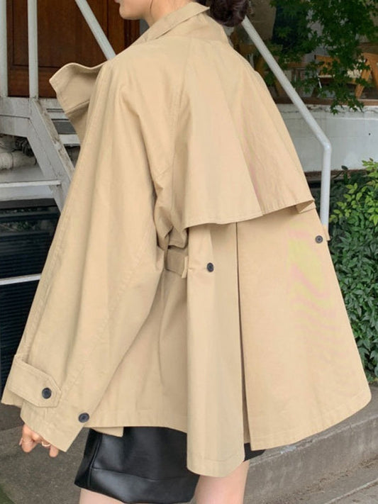 Stand Collar Cape Loose Short Jacket - PAINEVIDA