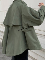 Stand Collar Cape Loose Short Jacket - PAINEVIDA