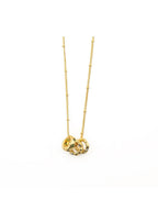 Triple Rings Emerald Zircon Necklace by painevida