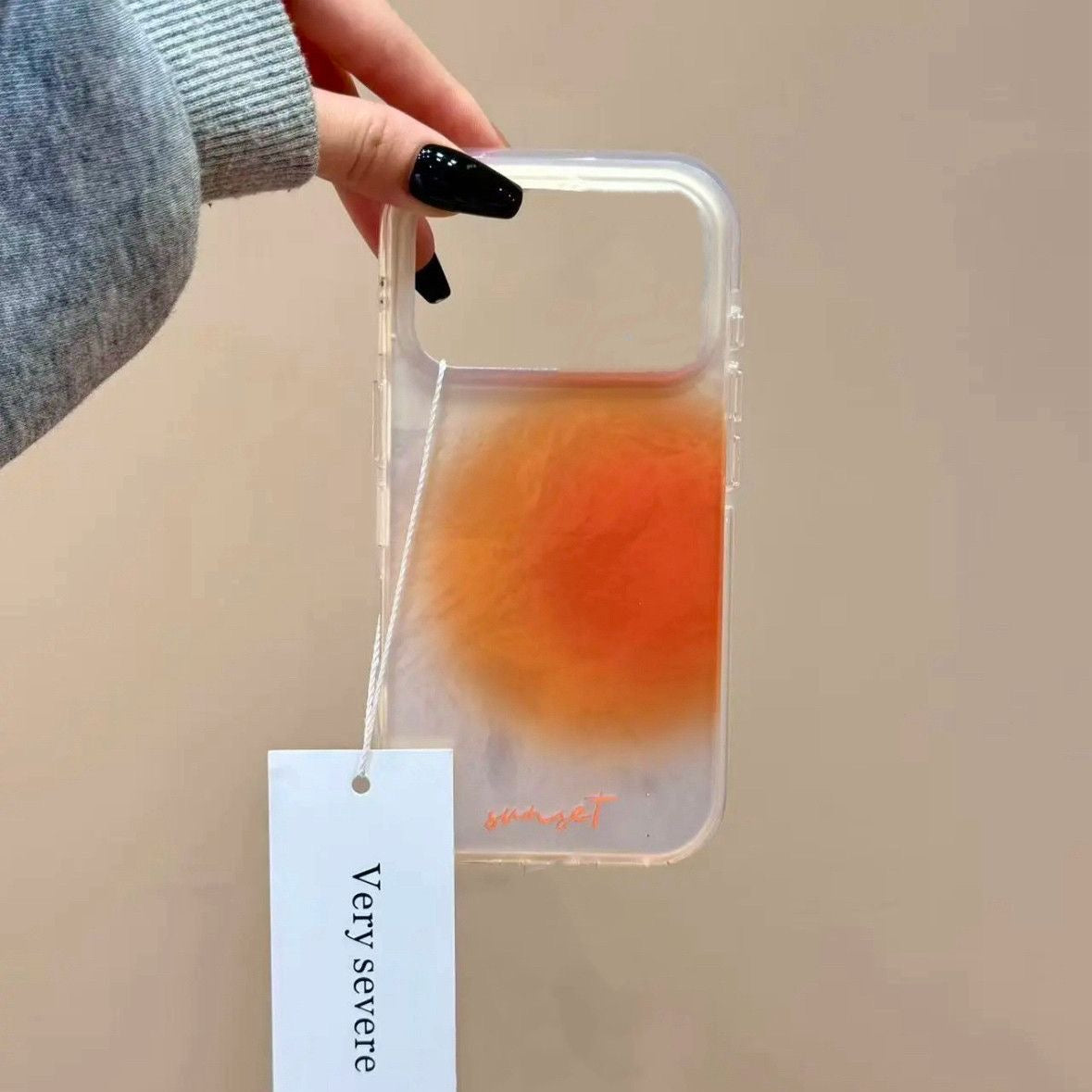 Orange Sunset Print Phone Case