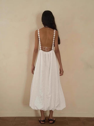 Heart Shoulder Hollow Back Vacation Dress by painevida