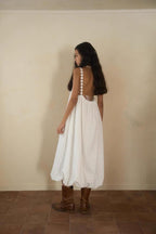 Heart Shoulder Hollow Back Vacation Dress