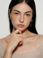 Openwork Floral Brushed Diamond Ring - PAINEVIDA