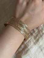 Gold Openwork Vintage Bangle Bracelet