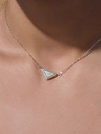 Colorful Natural Stone Triangle Necklace