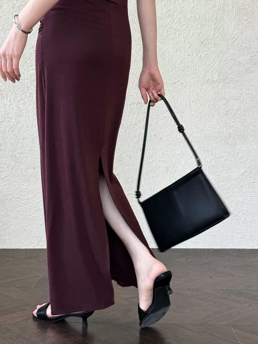 Asymmetrical Off-Shoulder Fitted Dress
