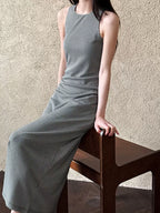 Retro-Style Sleeveless Dress - PAINEVIDA