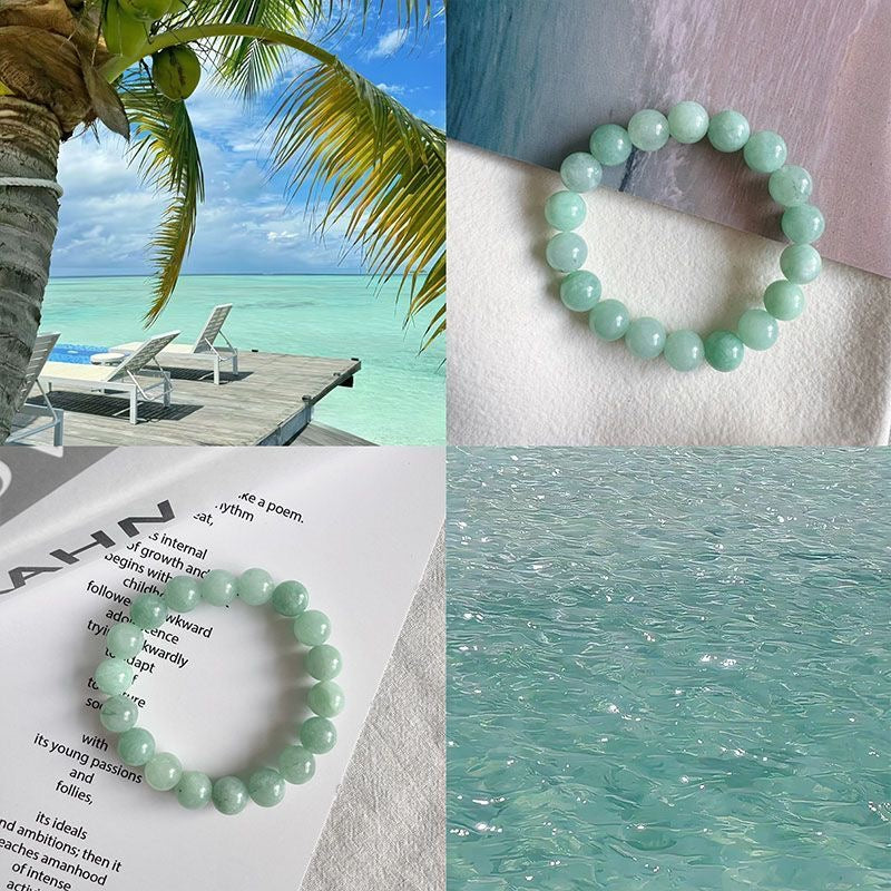 Brazilian Ice Light Blue Jelly Beaded Bracelet