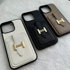 H Leather Card Back Phone Case