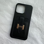 H Leather Card Back Phone Case