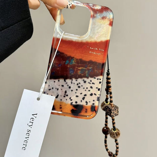 Abstract Contrast Frosted Phone Case
