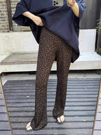 High-end Loose Soft Leopard Print Pants