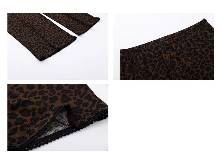 High-end Loose Soft Leopard Print Pants