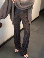 High-end Loose Soft Leopard Print Pants