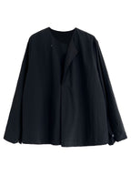 Chic Silhouette Long-sleeved Cotton Shirt