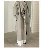 Stand Collar Loose Long Trench Coat