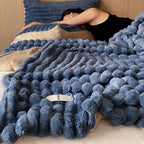Soft Faux Rabbit Fur Warm Blanket