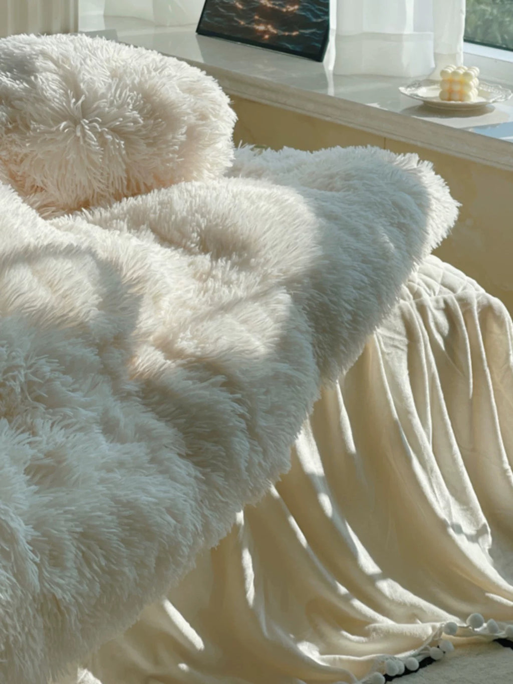 Soft Warm Coral Mink Velvet Cotton Four-piece Bedding Set