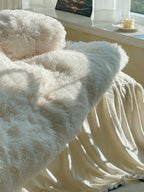 Soft Warm Coral Mink Velvet Cotton Four-piece Bedding Set