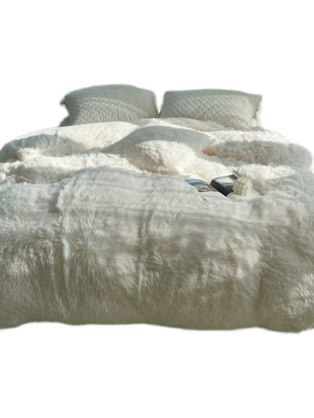 Soft Warm Coral Mink Velvet Cotton Four-piece Bedding Set