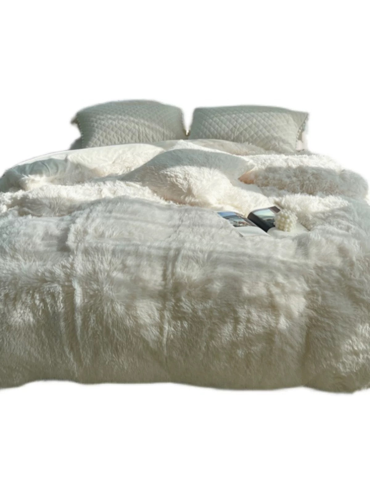 Soft Warm Coral Mink Velvet Cotton Four-piece Bedding Set