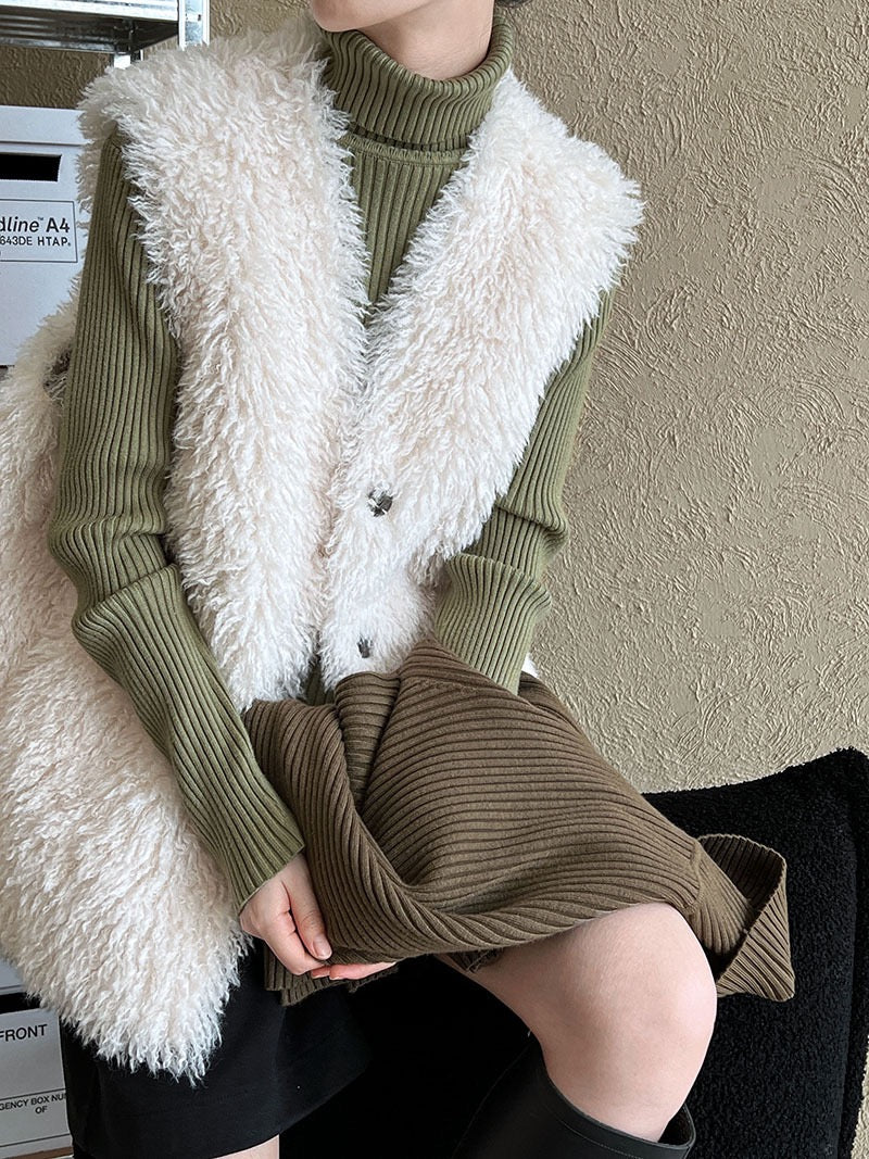 High-end Lambswool Vest jacket