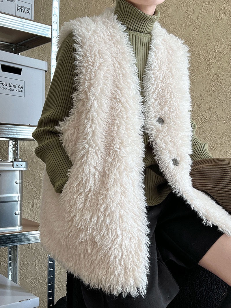 High-end Lambswool Vest jacket