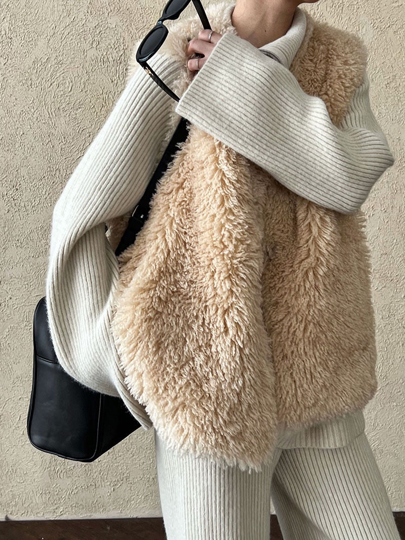 High-end Lambswool Vest jacket