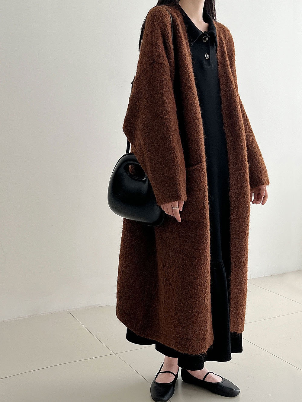 Loose Soft Cashmare Long Knitted Cardigan