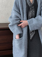 Loose Soft Cashmare Long Knitted Cardigan
