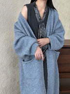 Loose Soft Cashmare Long Knitted Cardigan