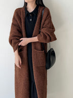 Loose Soft Cashmare Long Knitted Cardigan