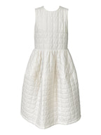 Elegant Cotton Quilted Tie Long Dress