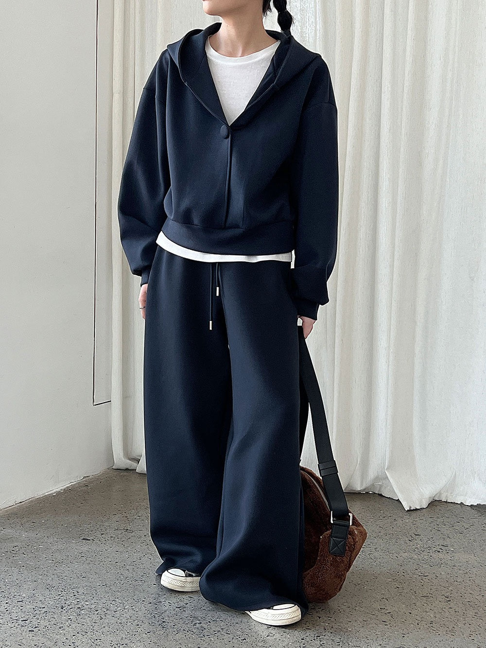One-button Loose Sports Suit
