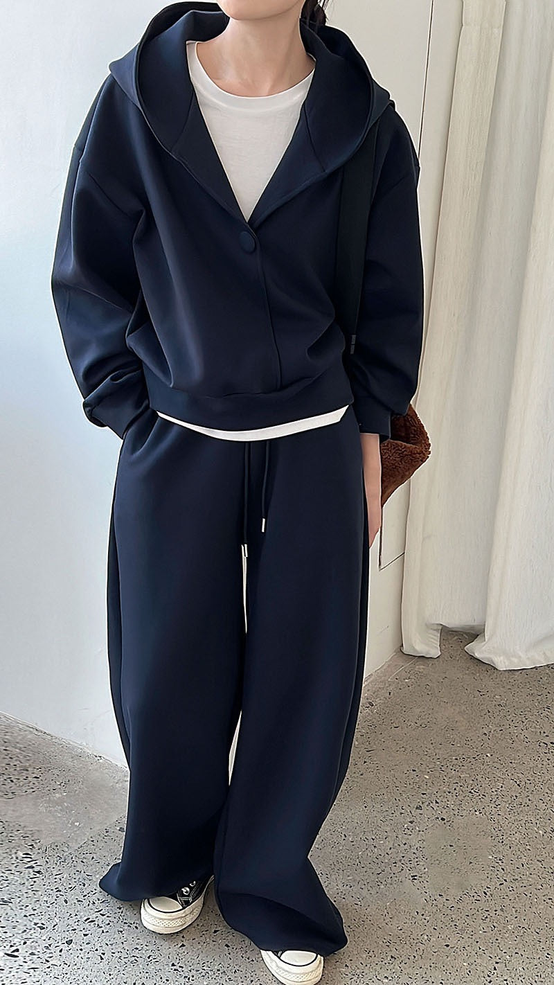 One-button Loose Sports Suit