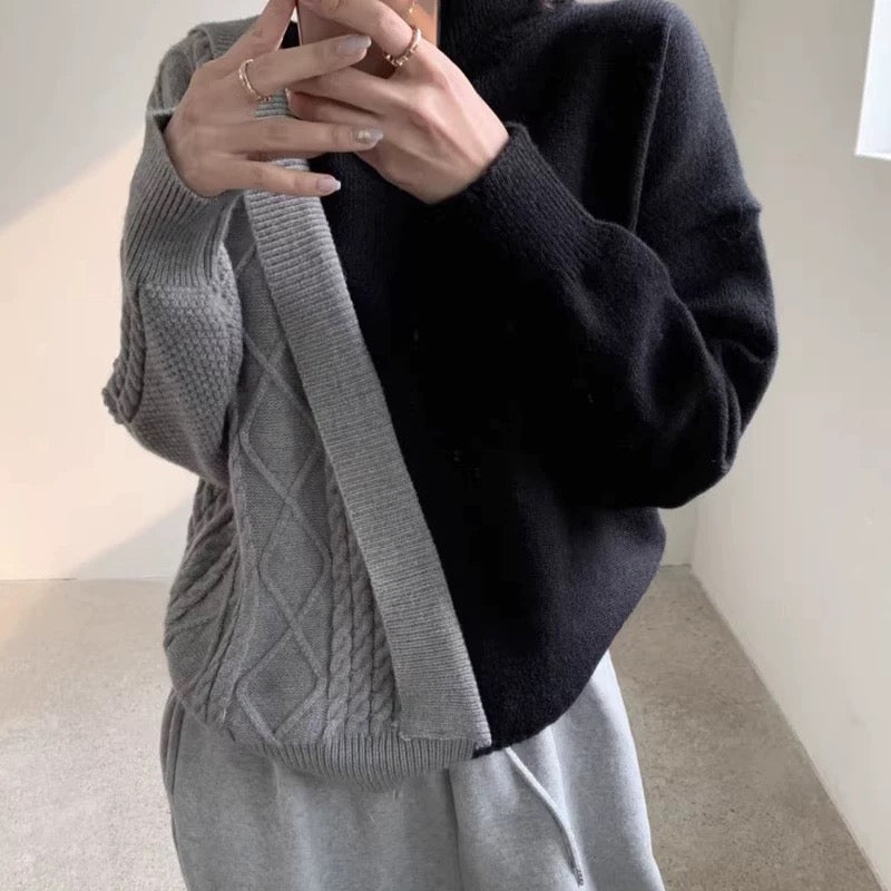 Niche Design Split-joint Sweater