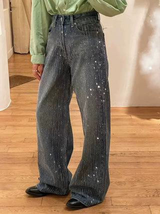 Shine in Paris Crystal Rhinestone Jeans by painevida