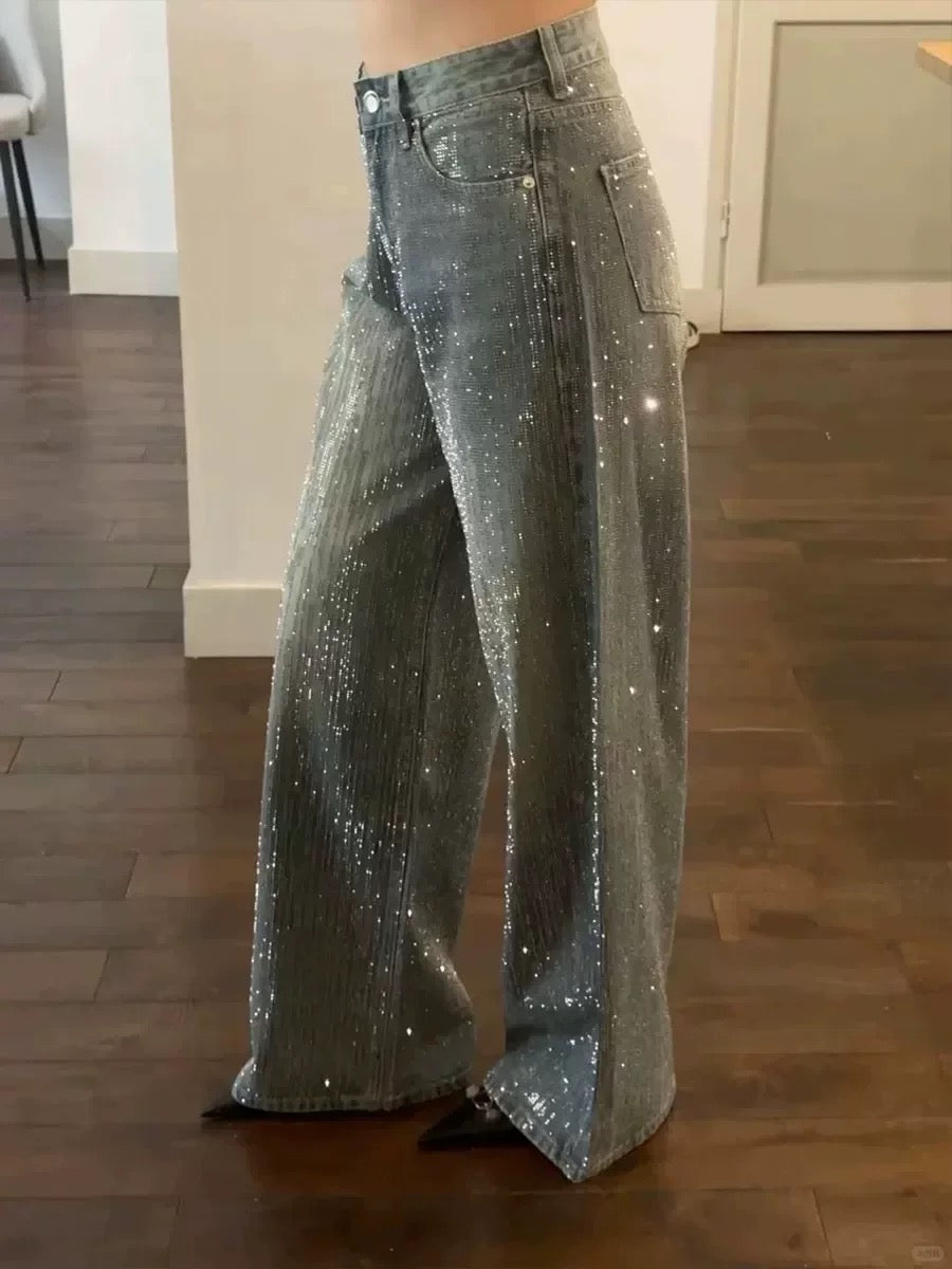 Shine in Paris Crystal Rhinestone Jeans