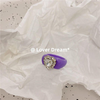 Vintage Heart Diamond Ring