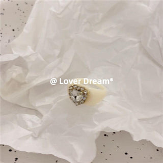 Vintage Heart Diamond Ring