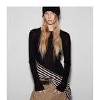 Irregular Diagonal Striped Base Layer Top