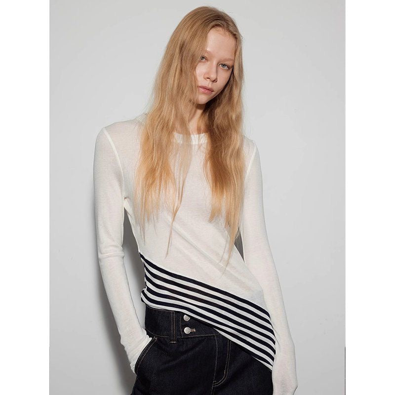 Irregular Diagonal Striped Base Layer Top