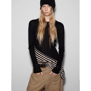 Irregular Diagonal Striped Base Layer Top by painevida