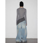 Irregular Diagonal Striped Base Layer Top