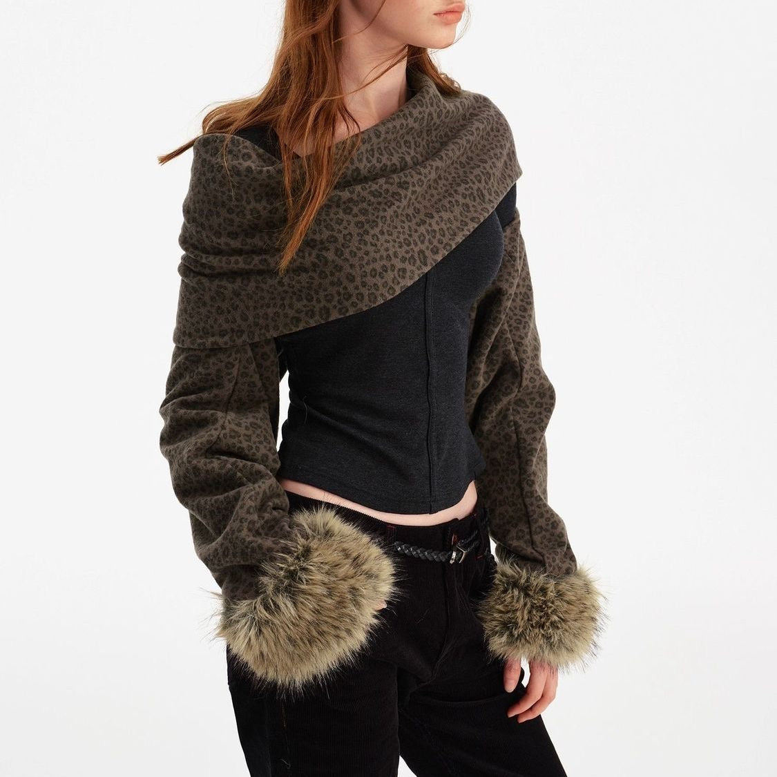 Leopard Print Shawl and Scarf