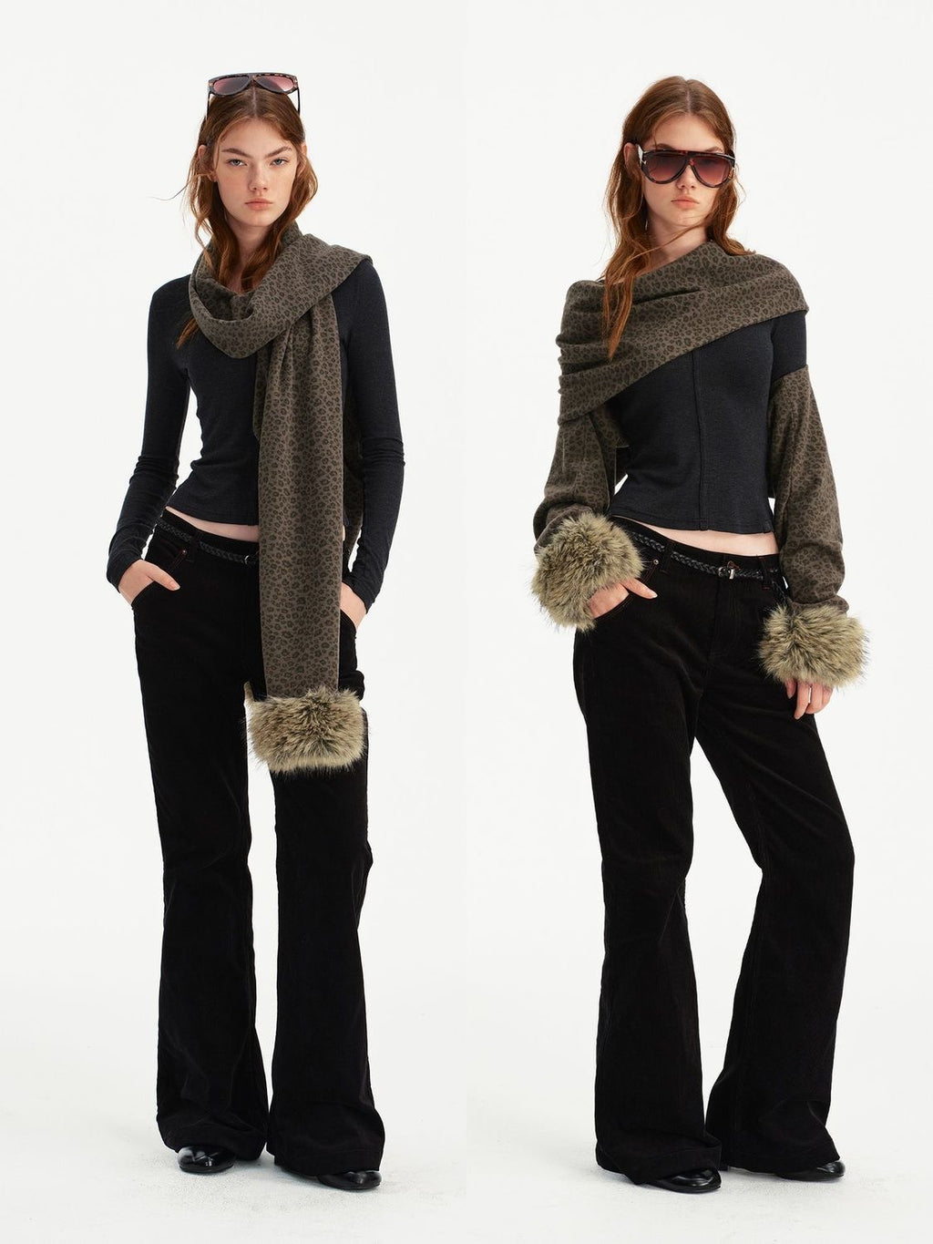 Leopard Print Shawl and Scarf