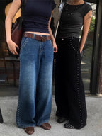 Retro Studded High-waisted Jeans by painevida