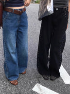 Retro Studded High-waisted Jeans by painevida