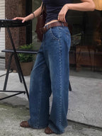 Retro Studded High-waisted Jeans by painevida